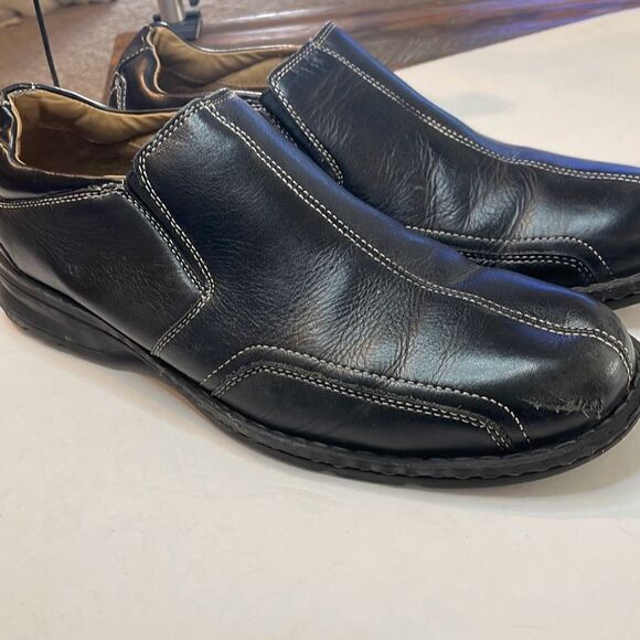 DOCKERS Men's Agent Bike Toe Loafers Black Leather Size 13M - Picture 5 of 10